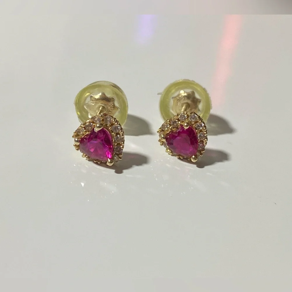 💕14K Yellow gold & CZ children’s studs with screw backs • KAY Jewelers